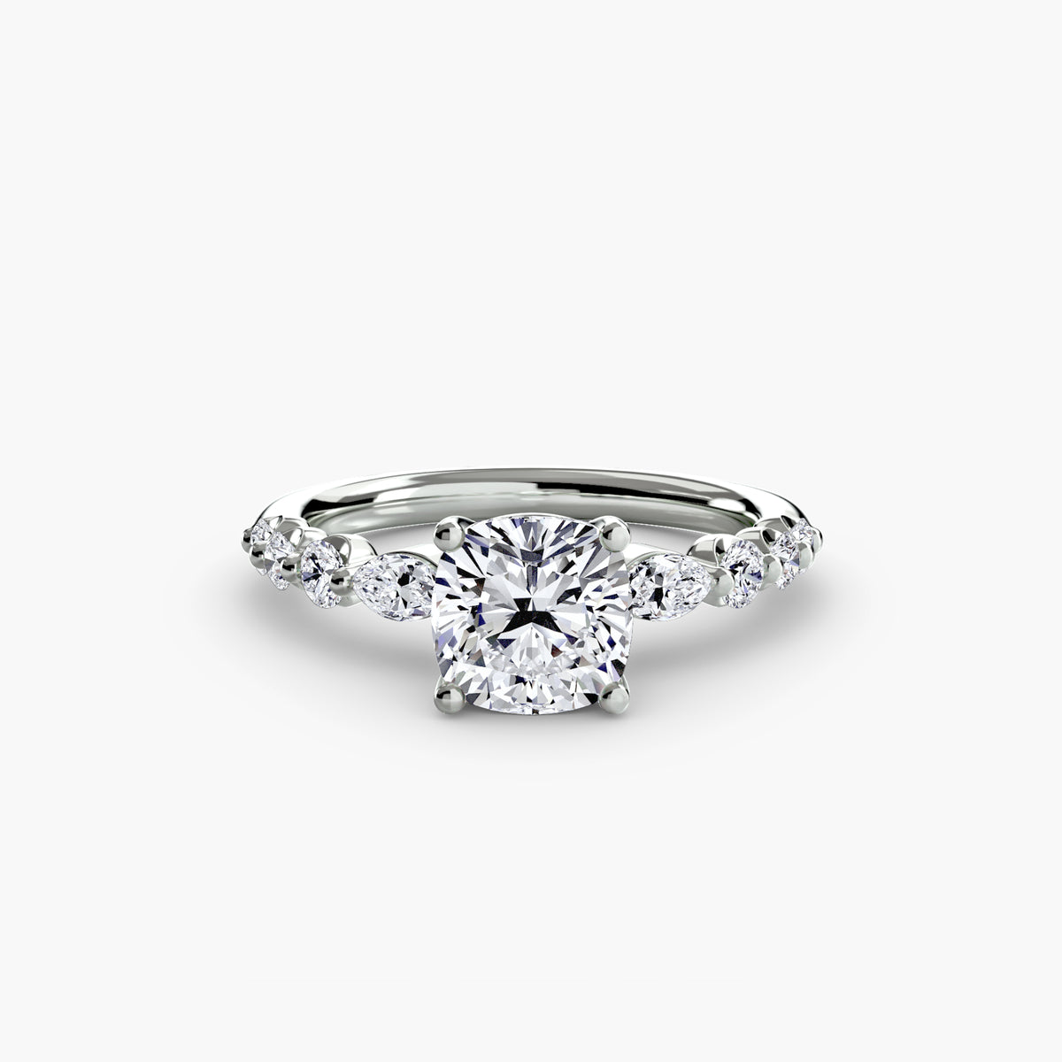 Graduated Side Stone Engagement Ring – The Margaux