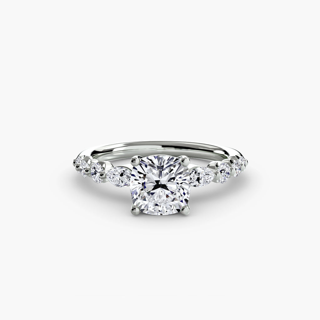 Graduated Side Stone Engagement Ring – The Margaux