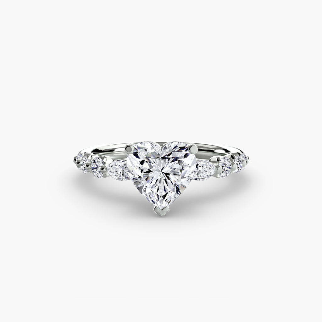 Graduated Side Stone Engagement Ring – The Margaux