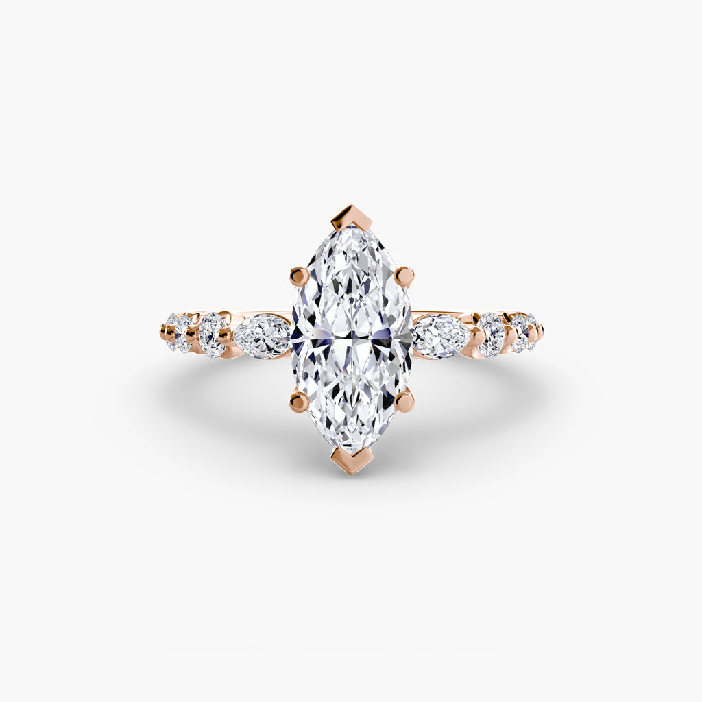 Graduated Side Stone Engagement Ring – The Margaux