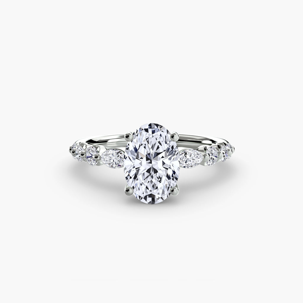 Graduated Side Stone Engagement Ring – The Margaux