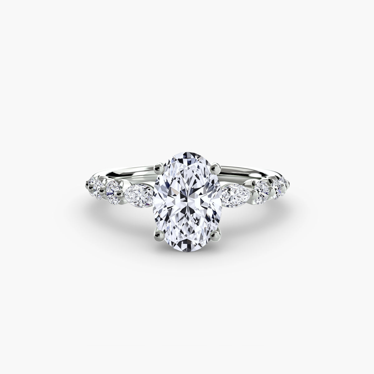 Graduated Side Stone Engagement Ring – The Margaux