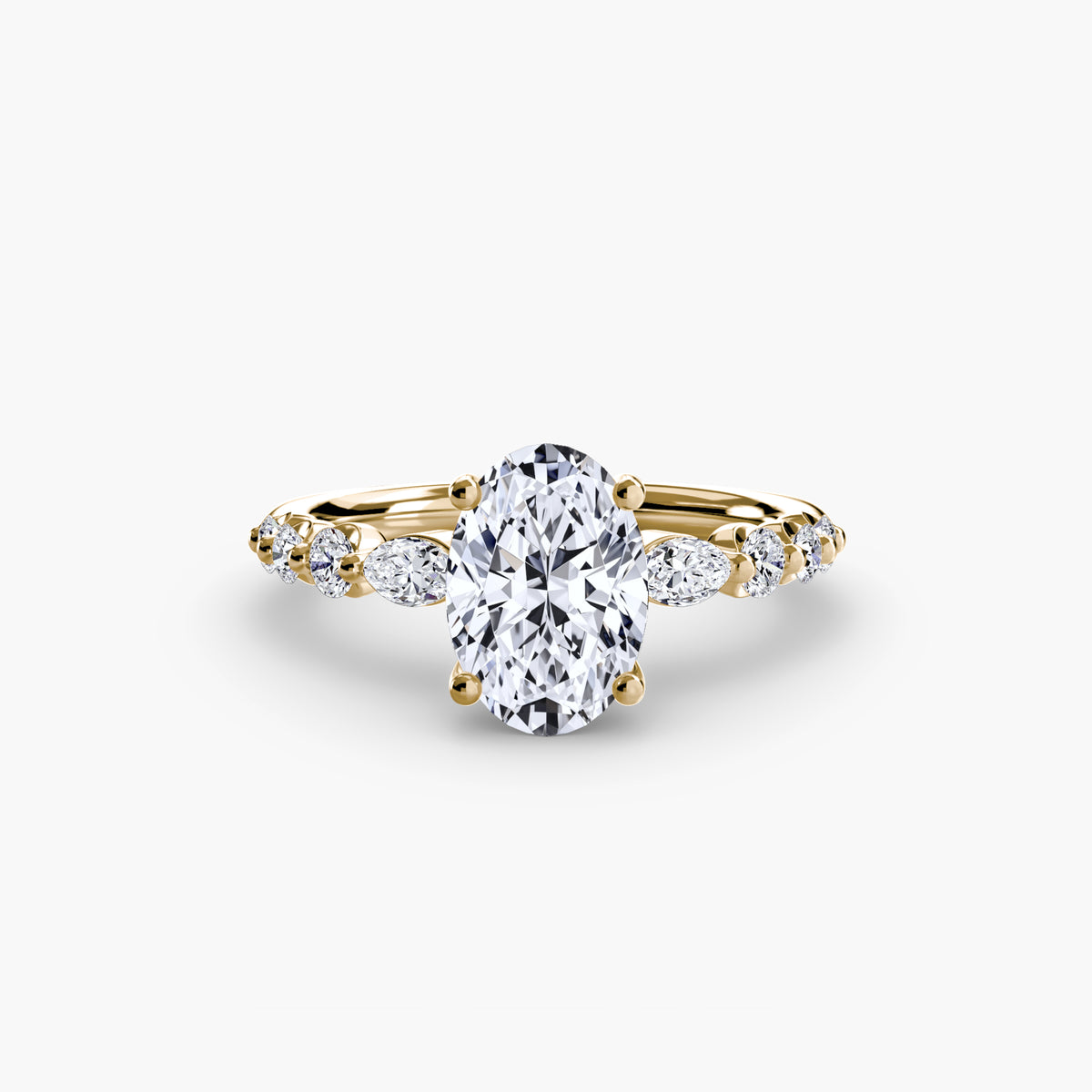 Graduated Side Stone Engagement Ring – The Margaux