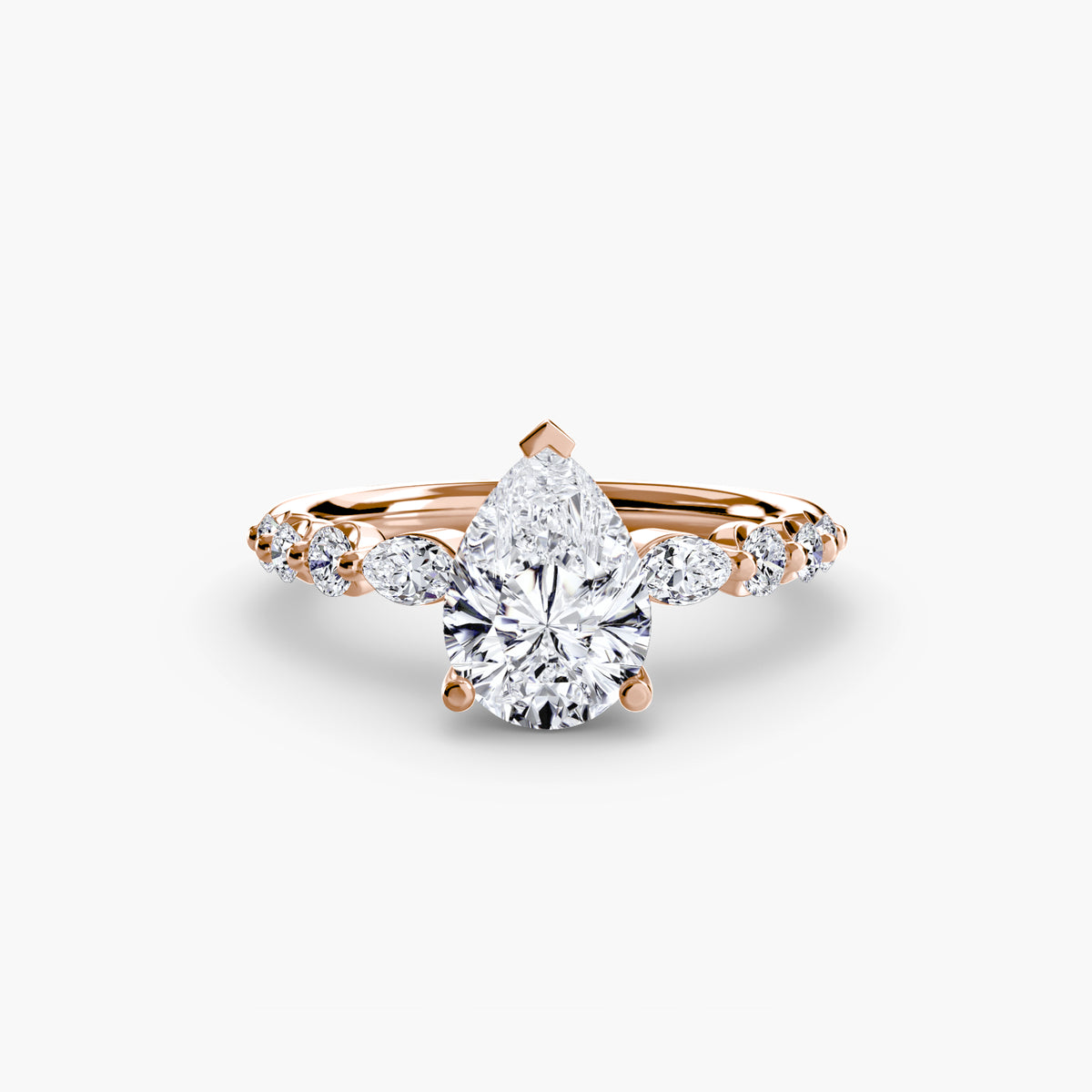 Graduated Side Stone Engagement Ring – The Margaux