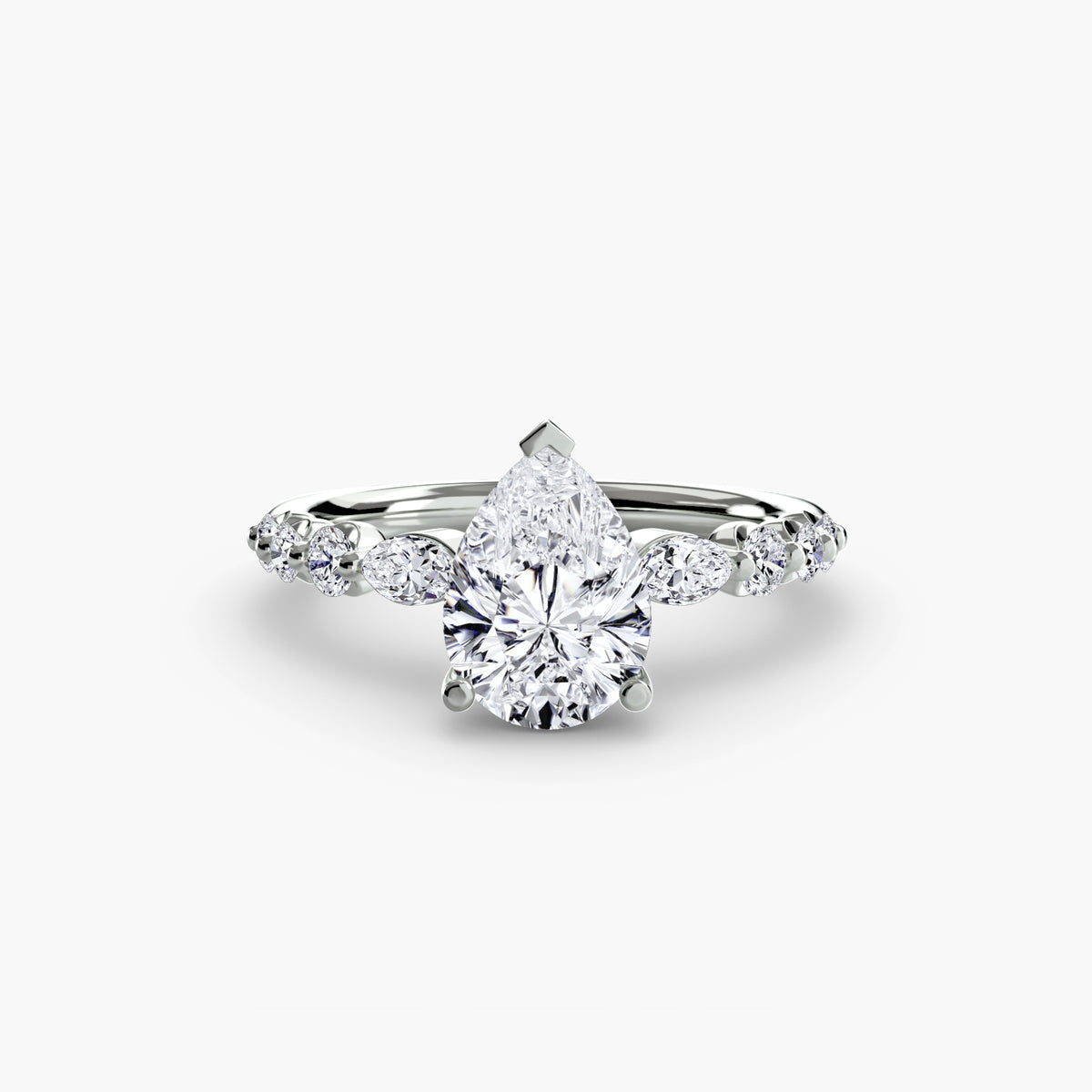 Graduated Side Stone Engagement Ring – The Margaux