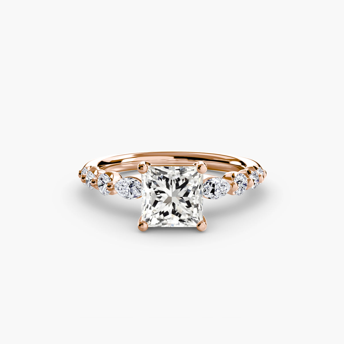 Graduated Side Stone Engagement Ring – The Margaux