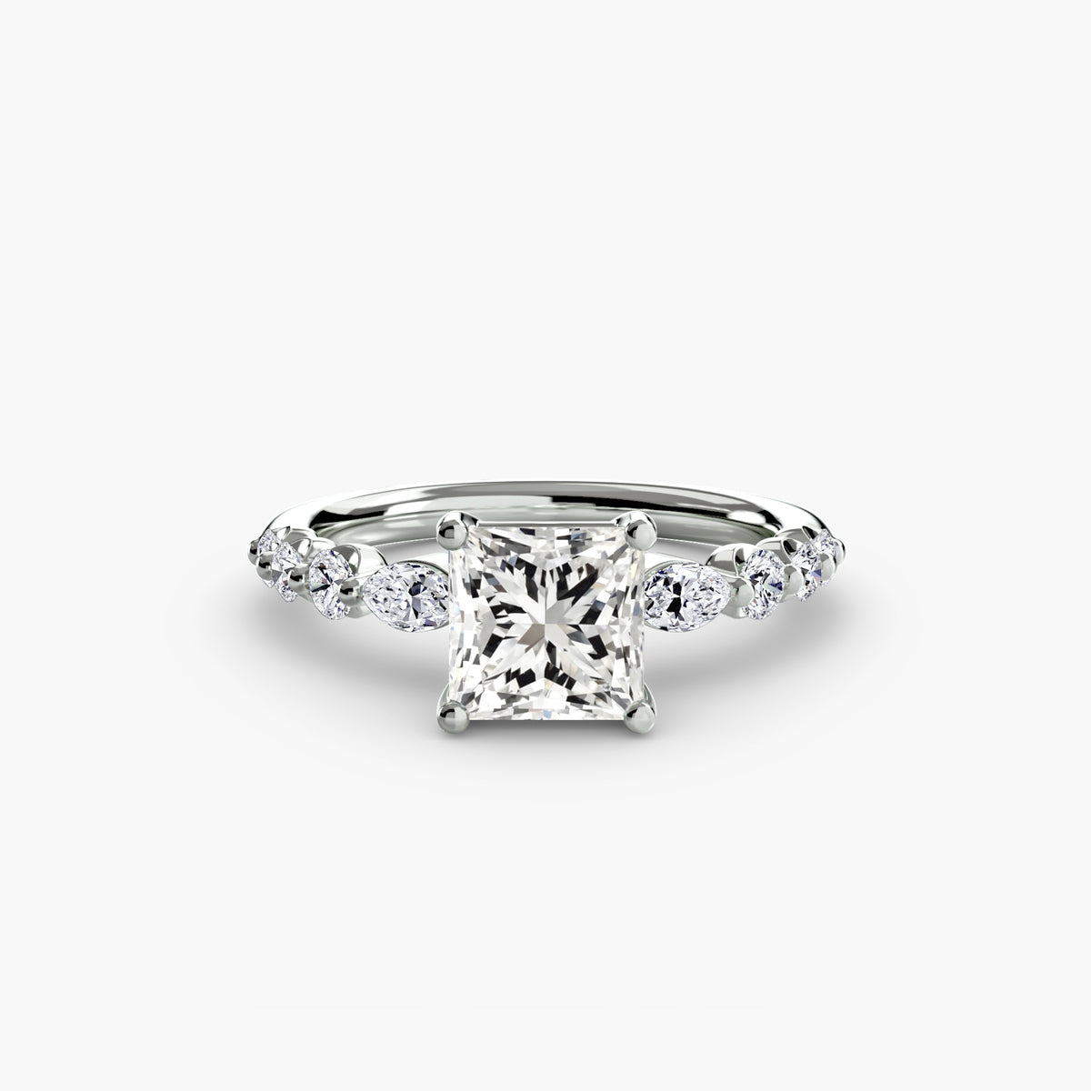 Graduated Side Stone Engagement Ring – The Margaux