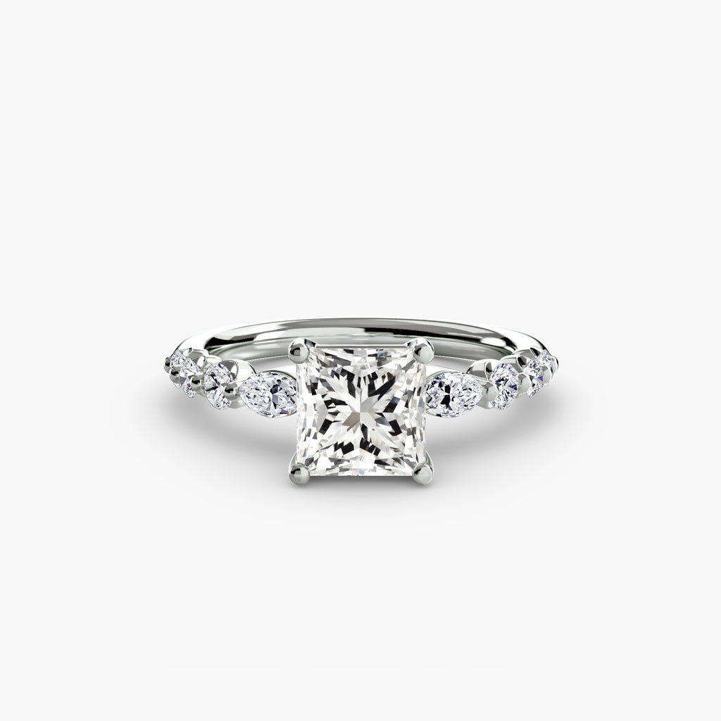 Graduated Side Stone Engagement Ring – The Margaux