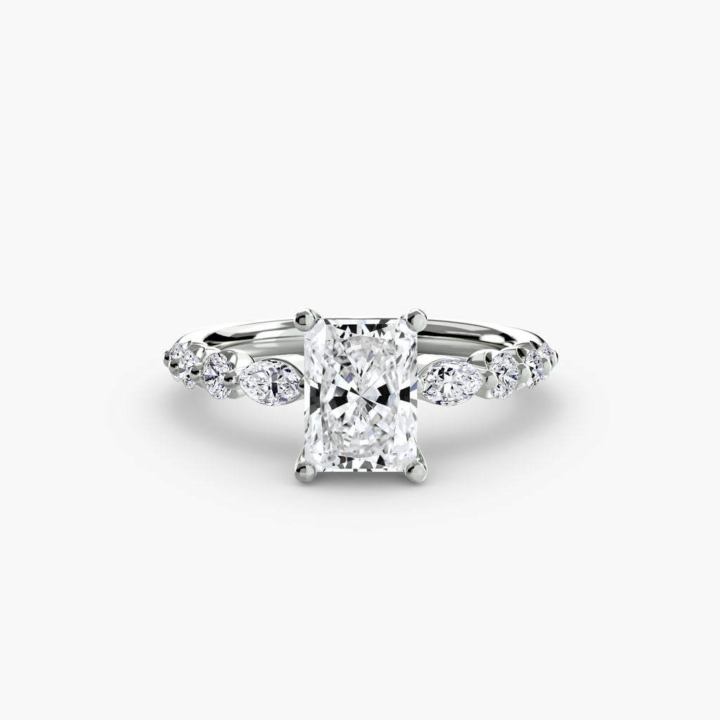 Graduated Side Stone Engagement Ring – The Margaux