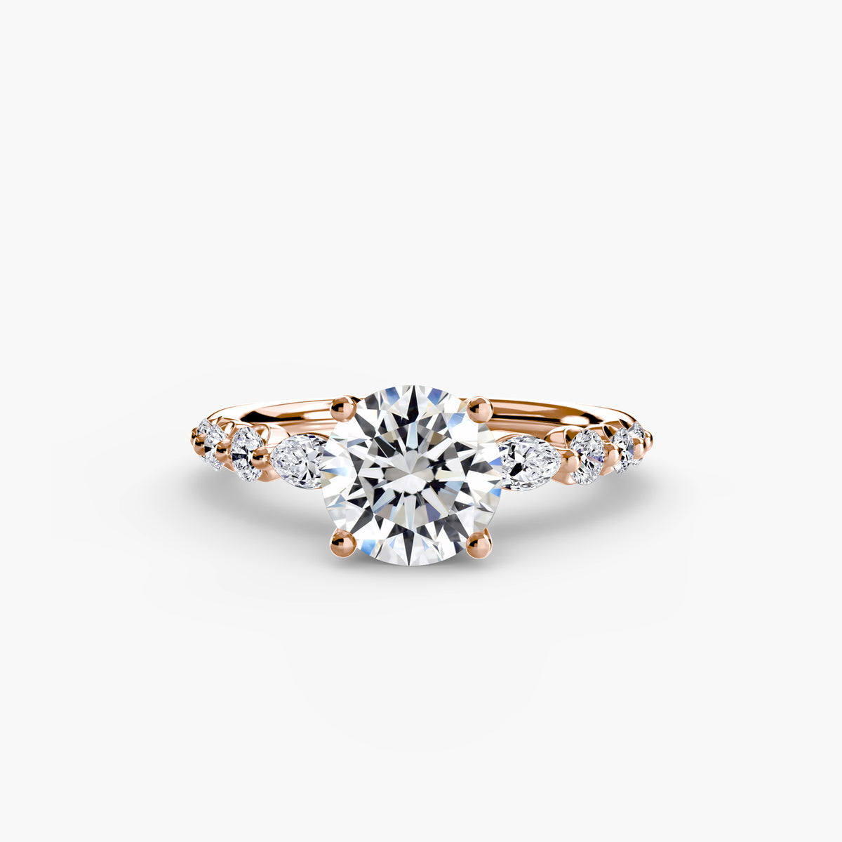 Graduated Side Stone Engagement Ring – The Margaux