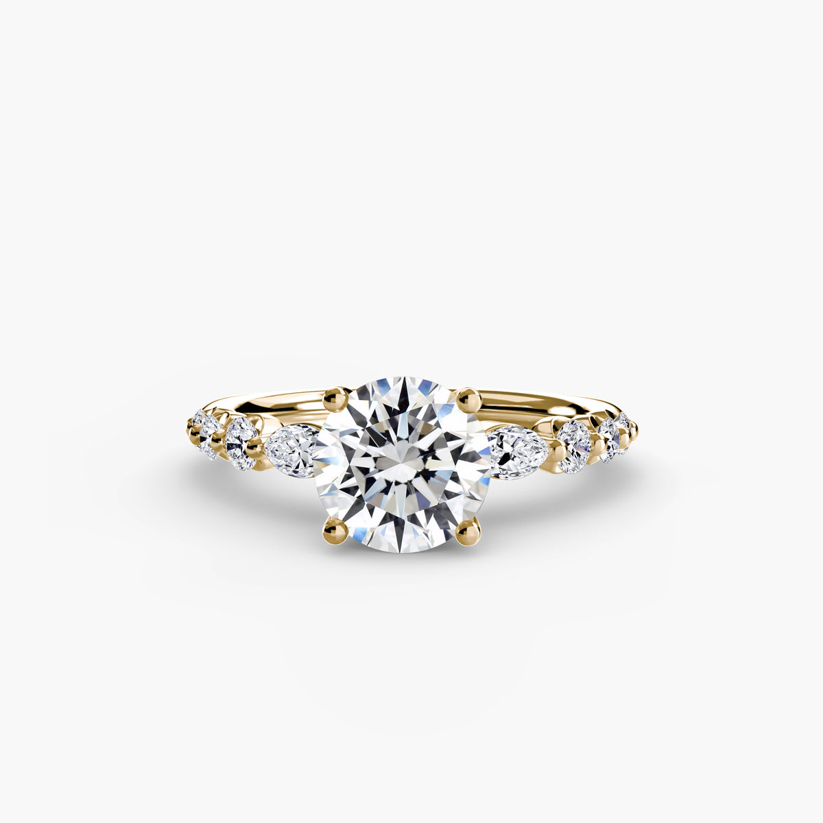 Graduated Side Stone Engagement Ring – The Margaux