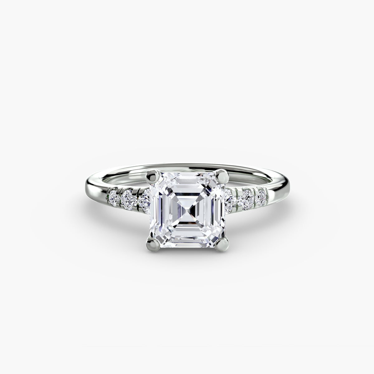 Pavé Solitaire Engagement Ring – The Camille