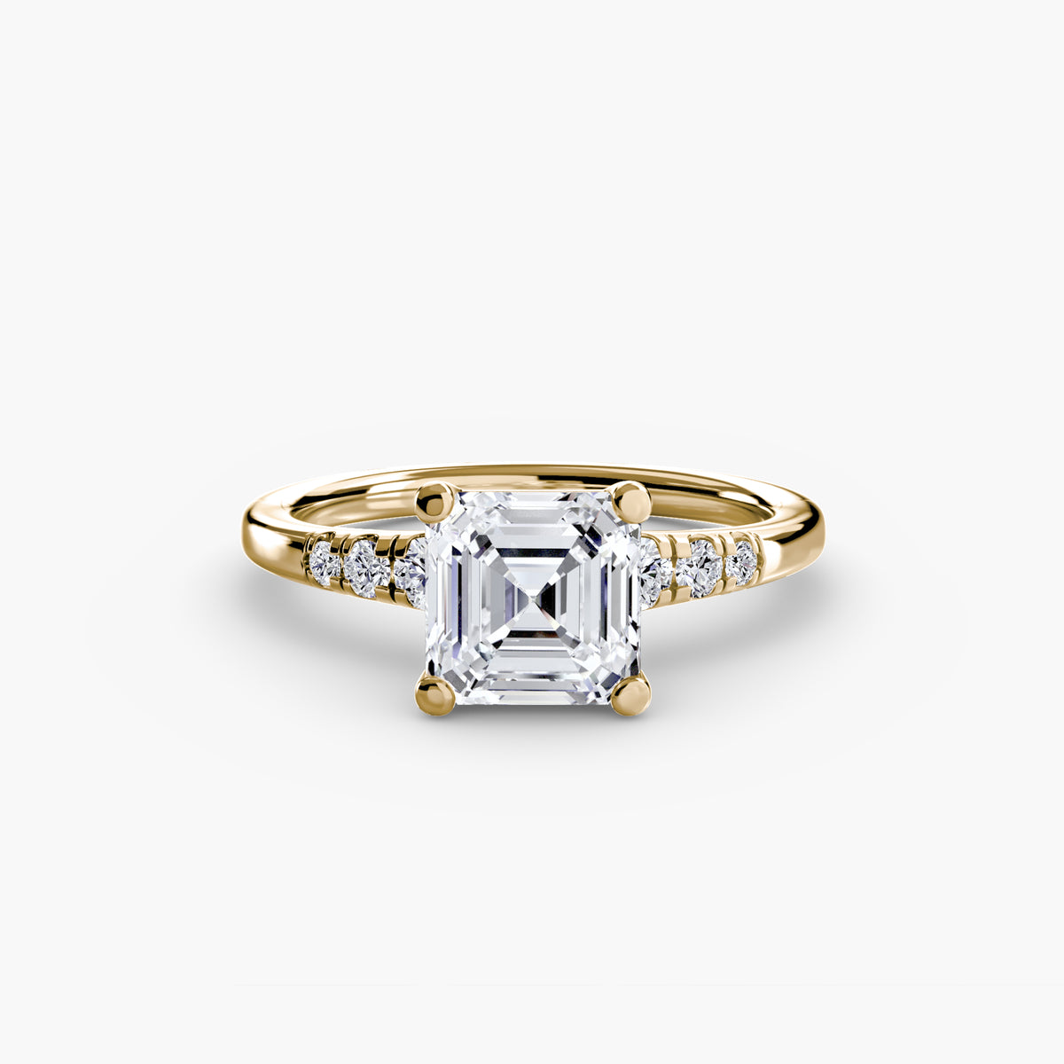 Pavé Solitaire Engagement Ring – The Camille