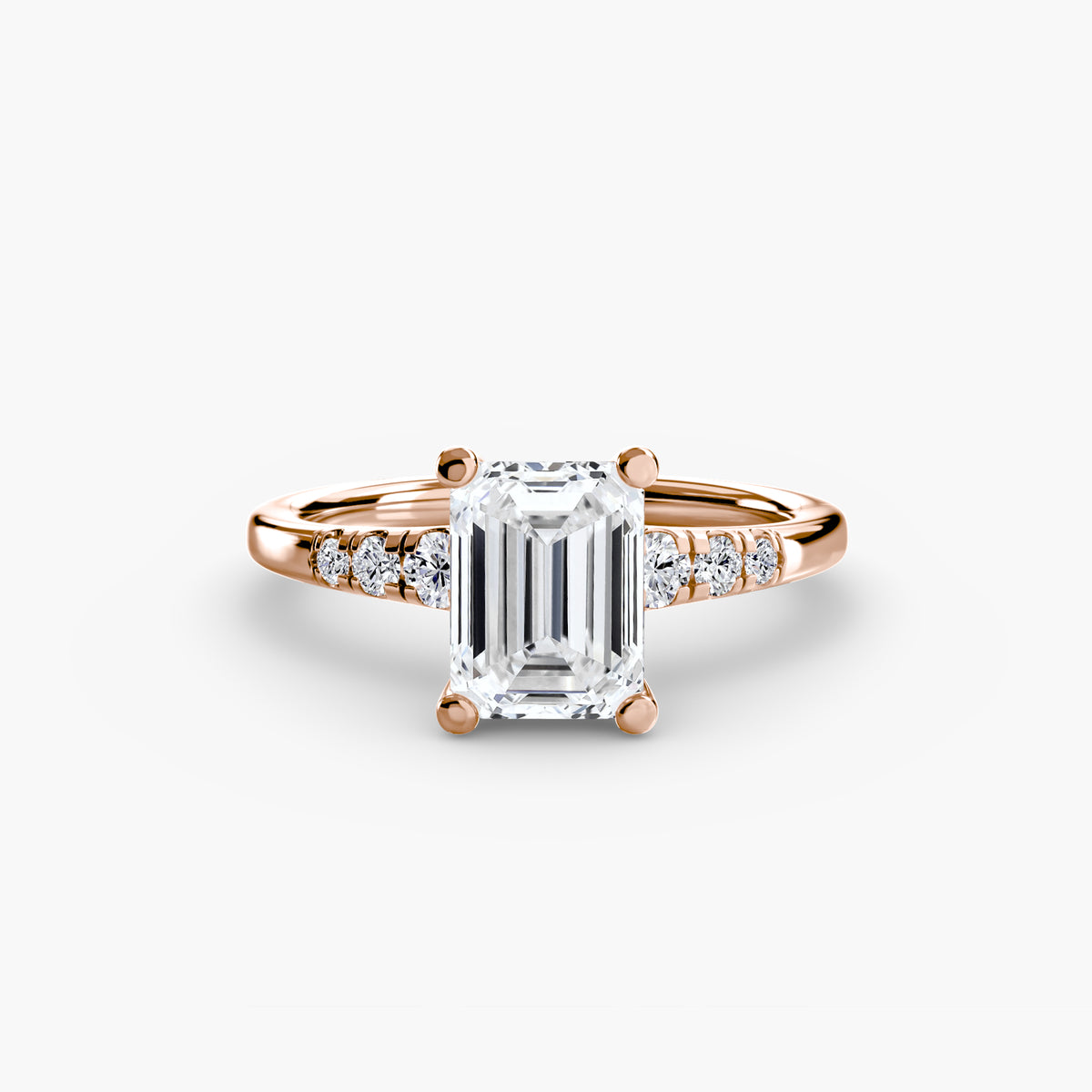 Pavé Solitaire Engagement Ring – The Camille