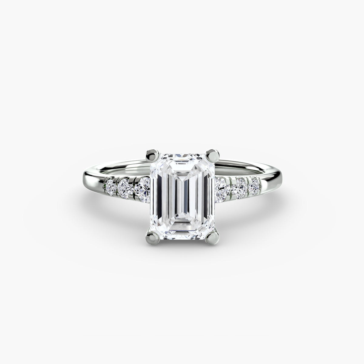 Pavé Solitaire Engagement Ring – The Camille