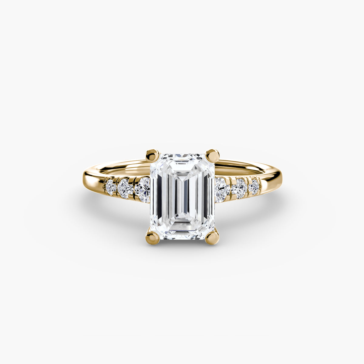 Pavé Solitaire Engagement Ring – The Camille