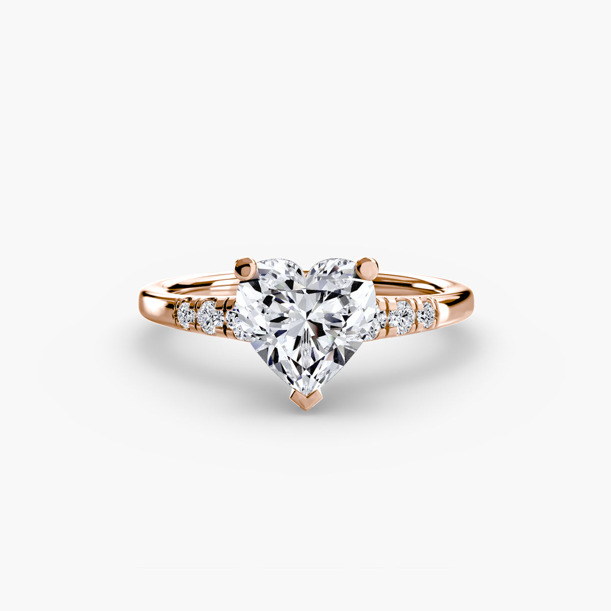 Pavé Solitaire Engagement Ring – The Camille