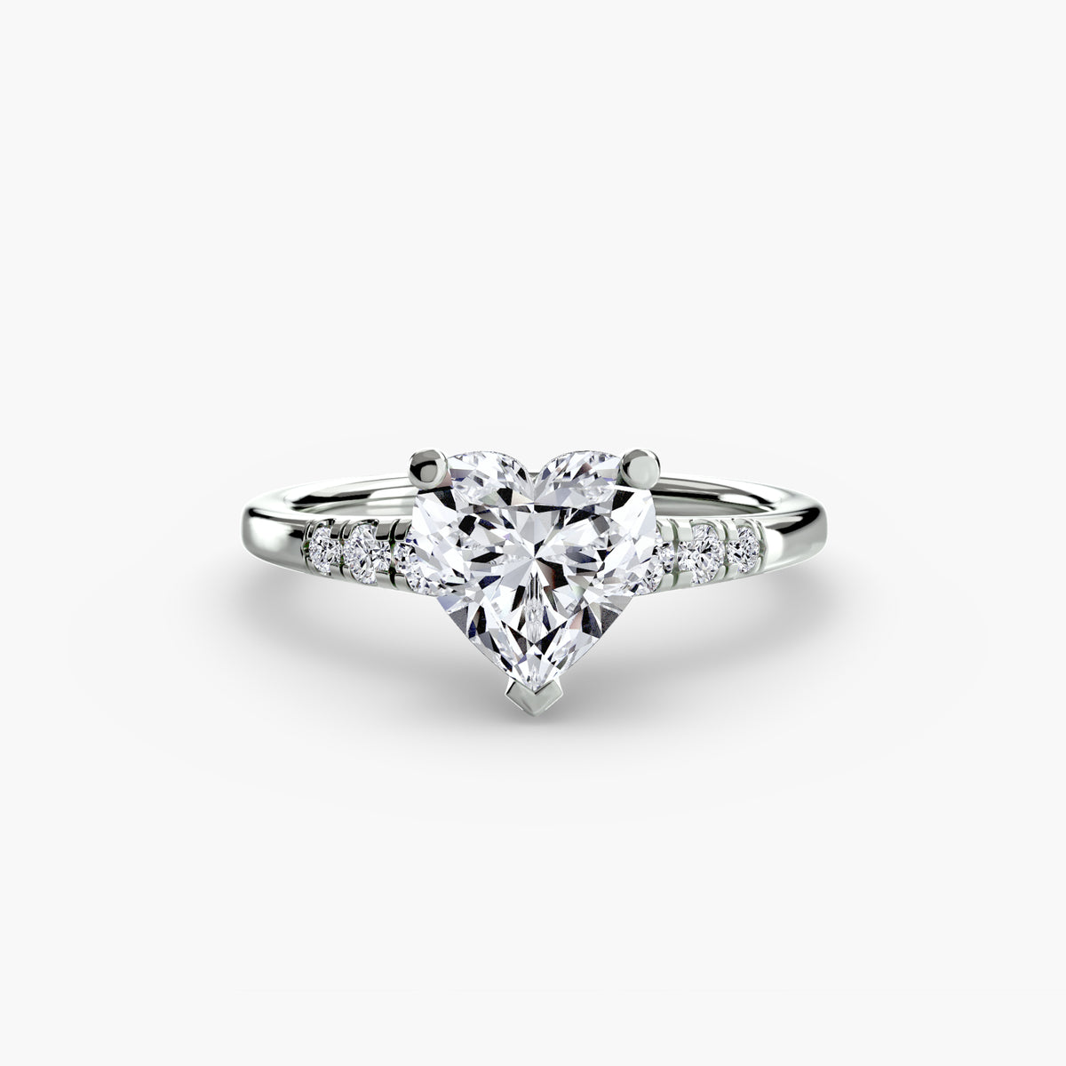 Pavé Solitaire Engagement Ring – The Camille