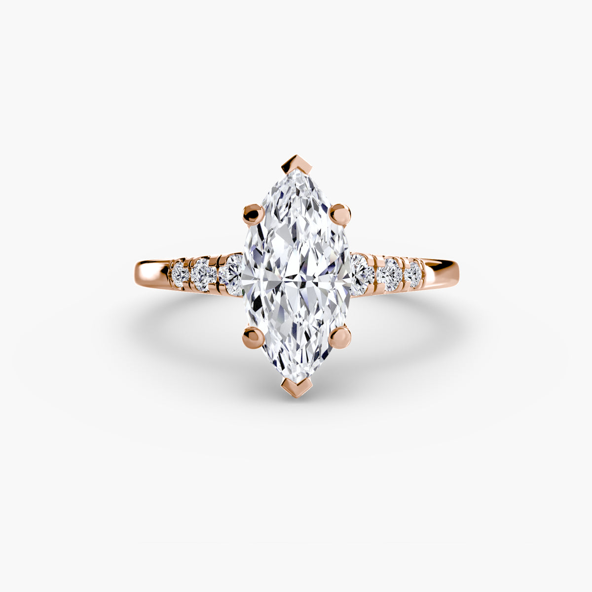 Pavé Solitaire Engagement Ring – The Camille