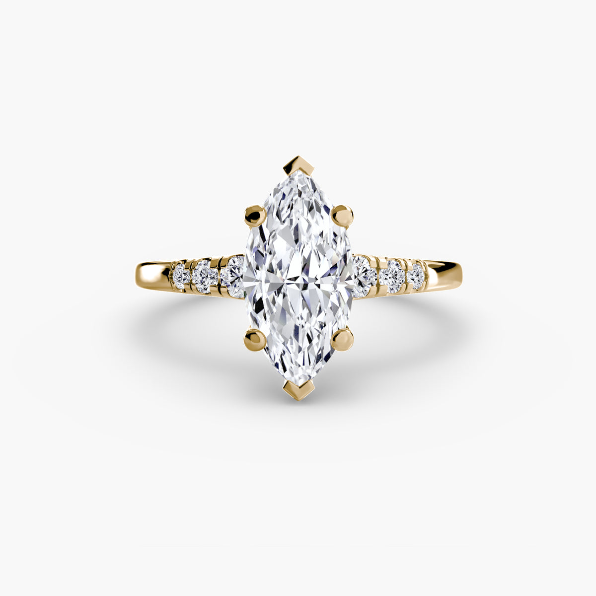 Pavé Solitaire Engagement Ring – The Camille