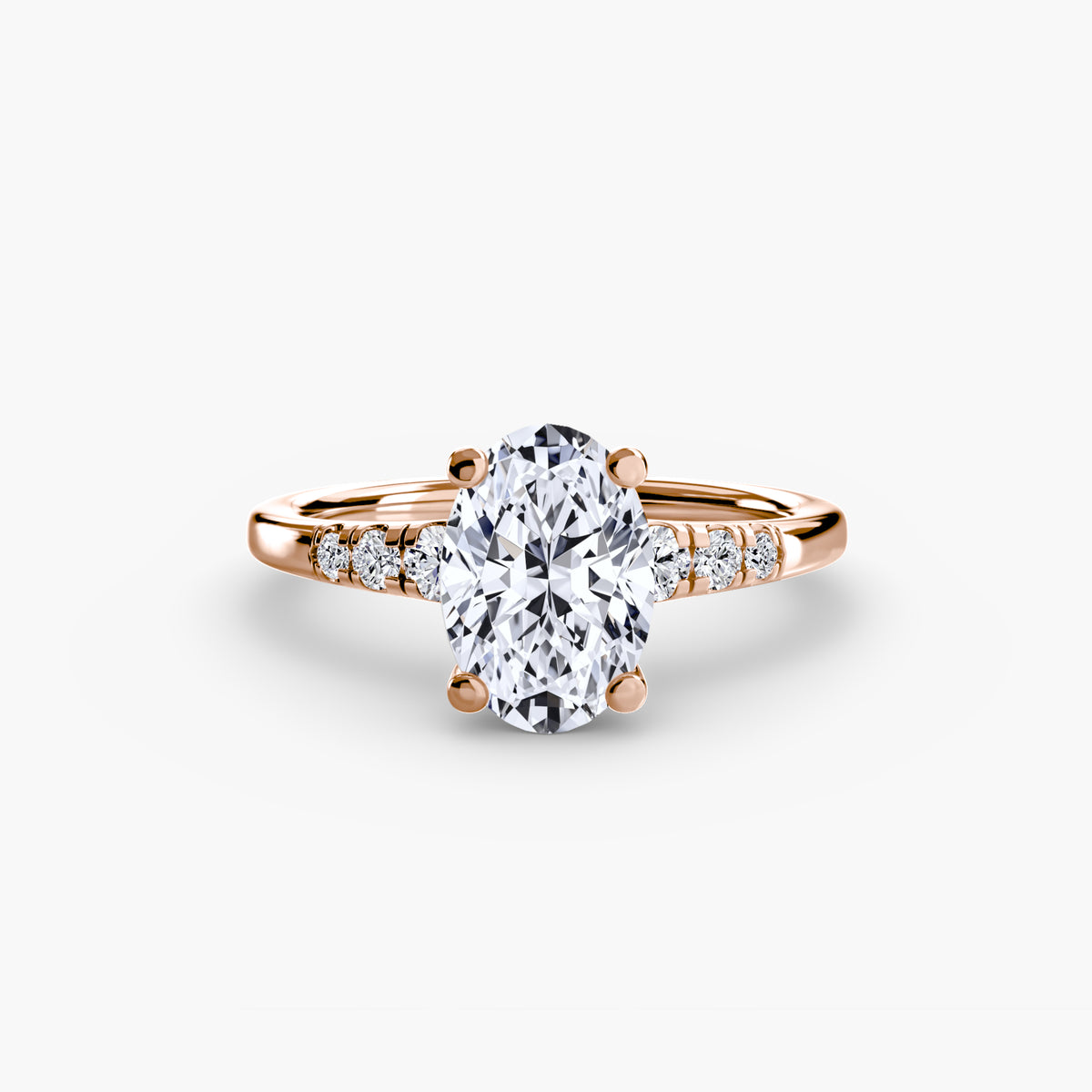 Pavé Solitaire Engagement Ring – The Camille
