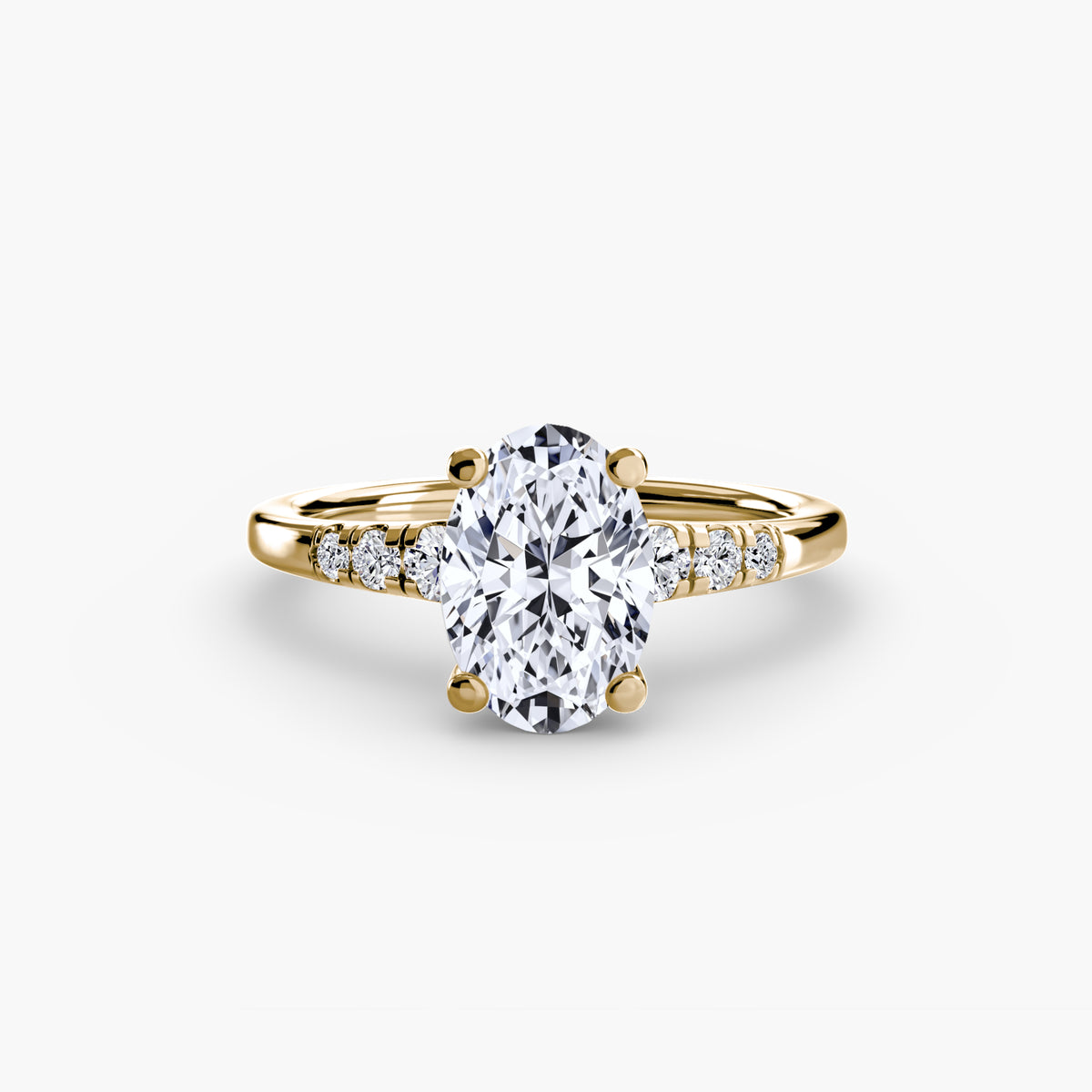 Pavé Solitaire Engagement Ring – The Camille