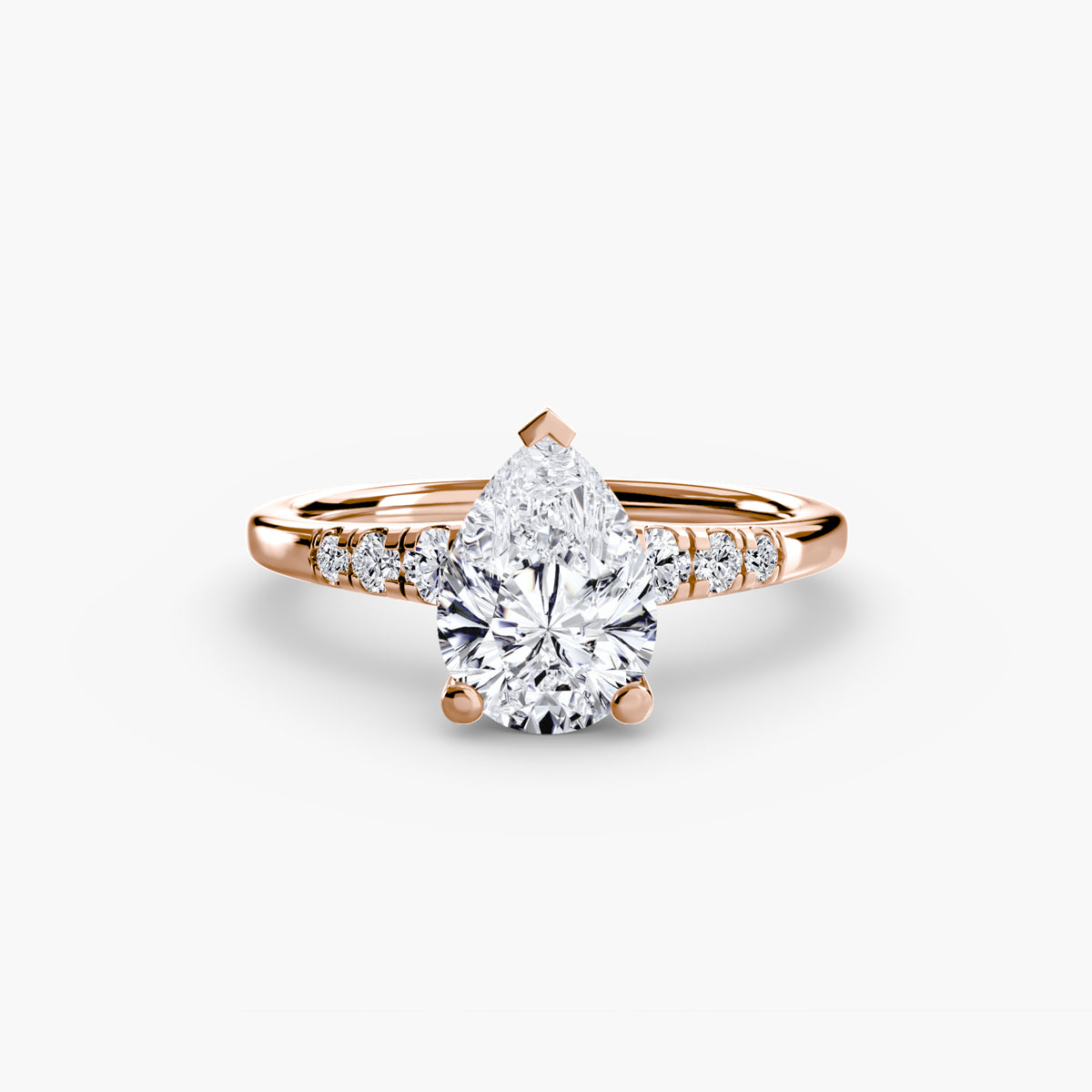 Pavé Solitaire Engagement Ring – The Camille