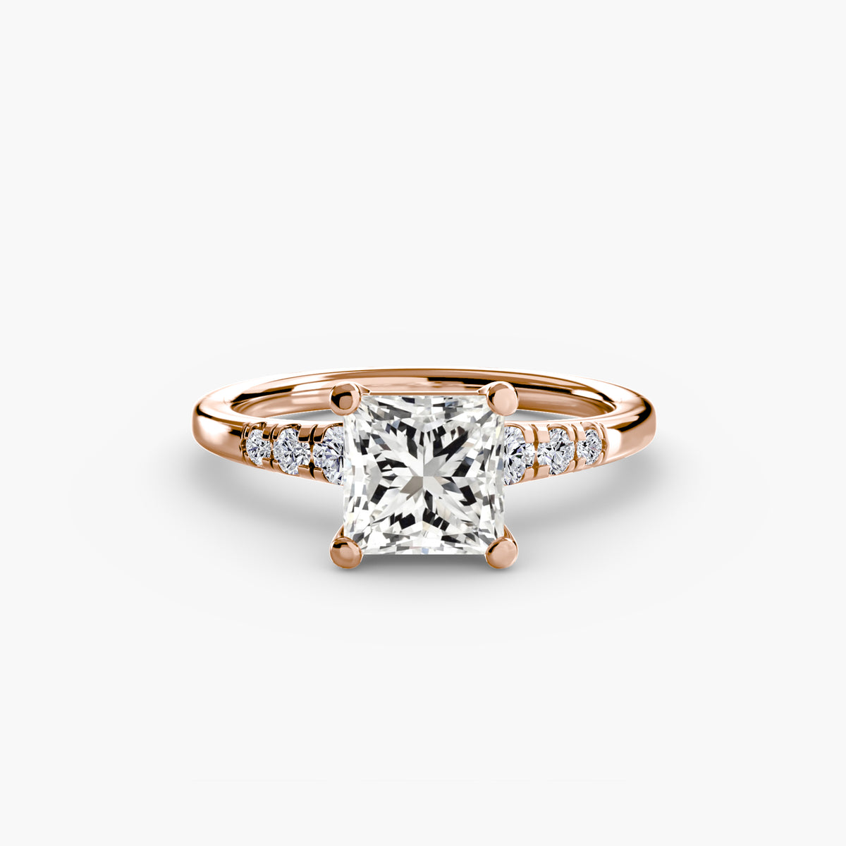 Pavé Solitaire Engagement Ring – The Camille