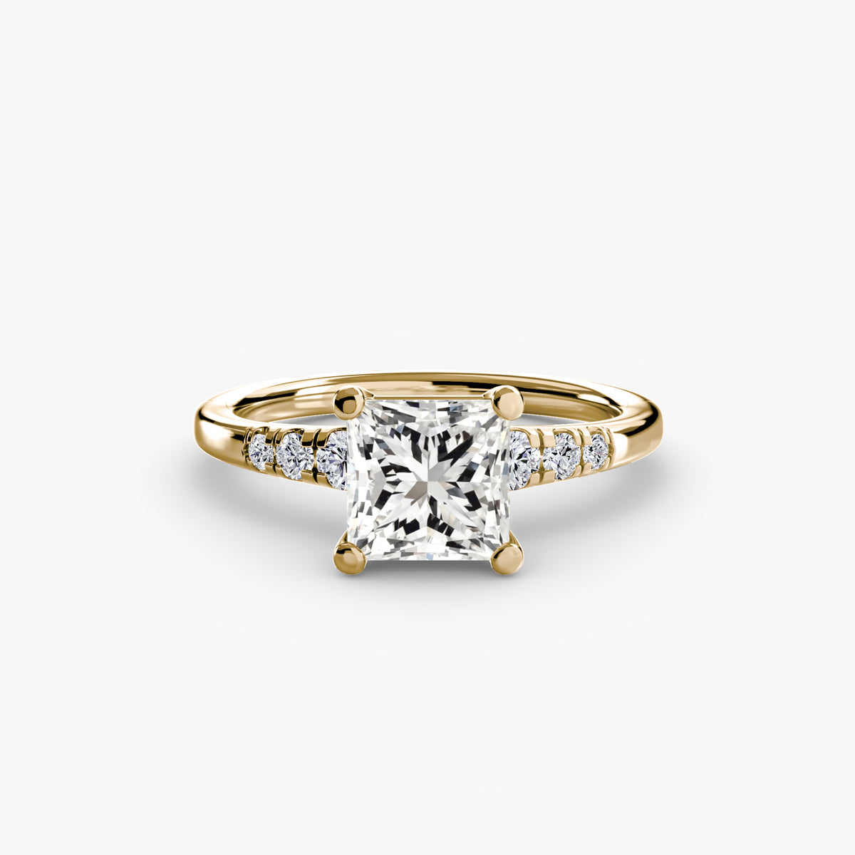 Pavé Solitaire Engagement Ring – The Camille