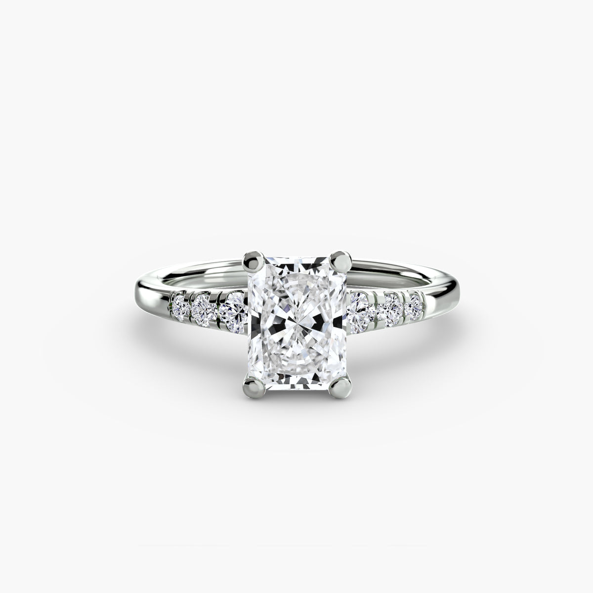 Pavé Solitaire Engagement Ring – The Camille