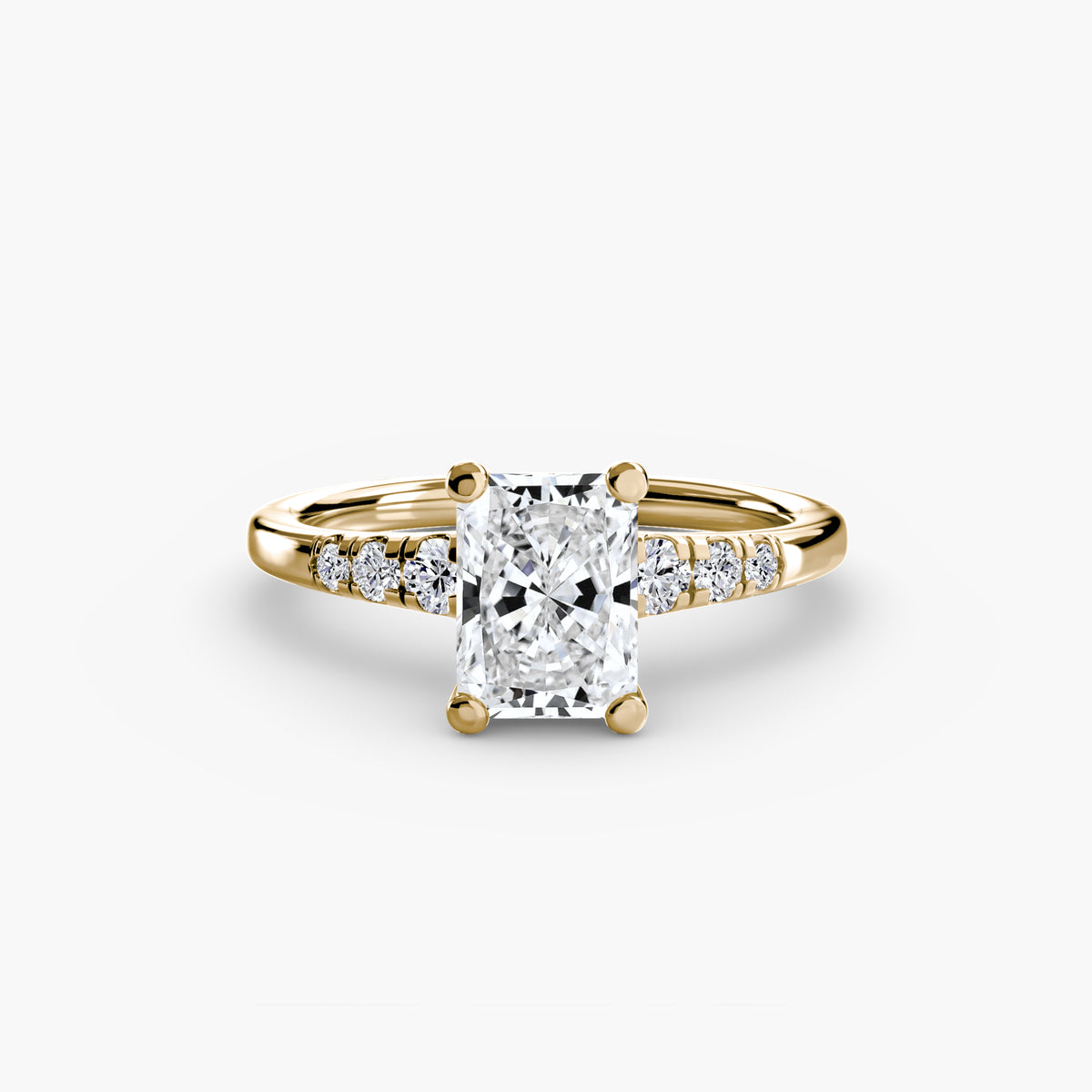 Pavé Solitaire Engagement Ring – The Camille