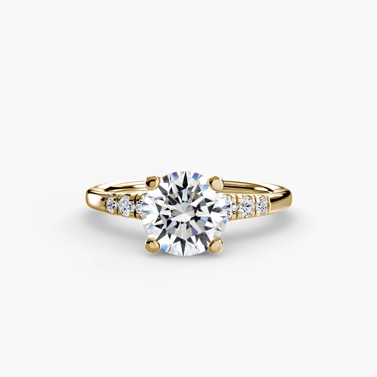 Pavé Solitaire Engagement Ring – The Camille