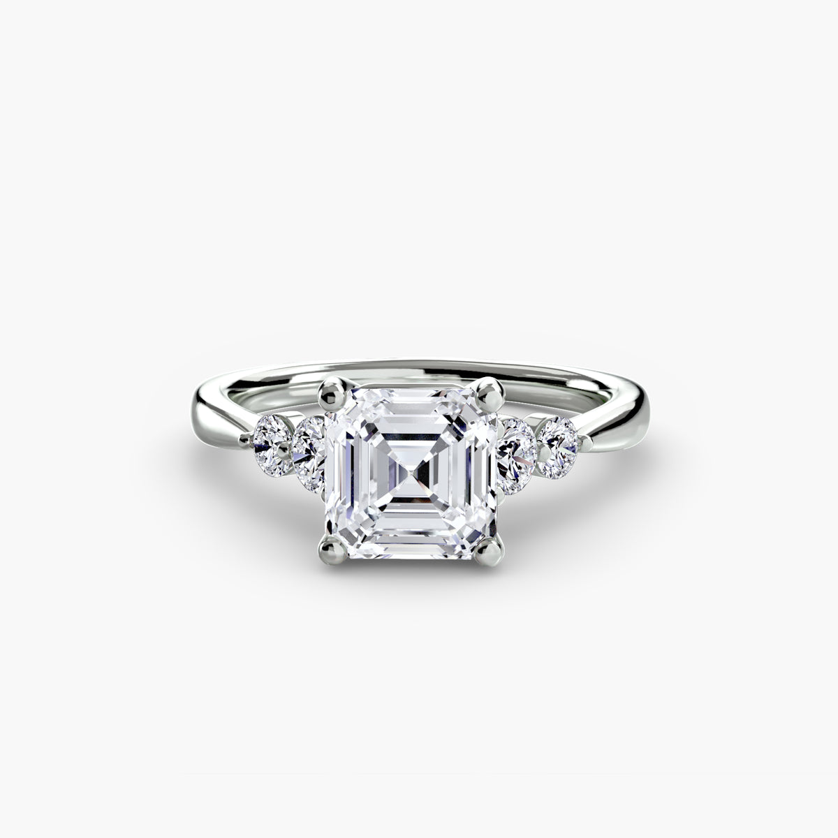 Graduated Side-Stone Solitaire Engagement Ring – The Sabine