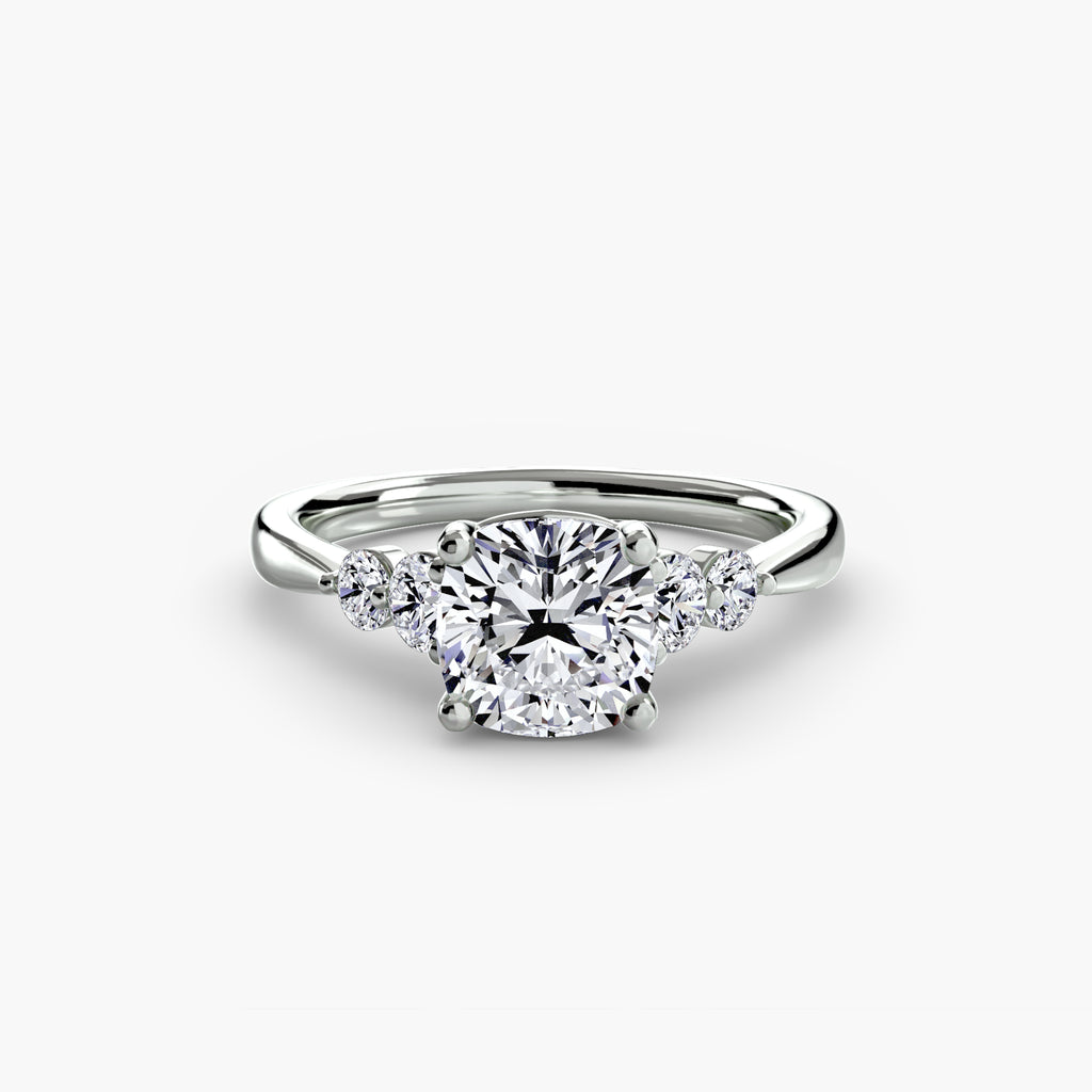 Graduated Side-Stone Solitaire Engagement Ring – The Sabine