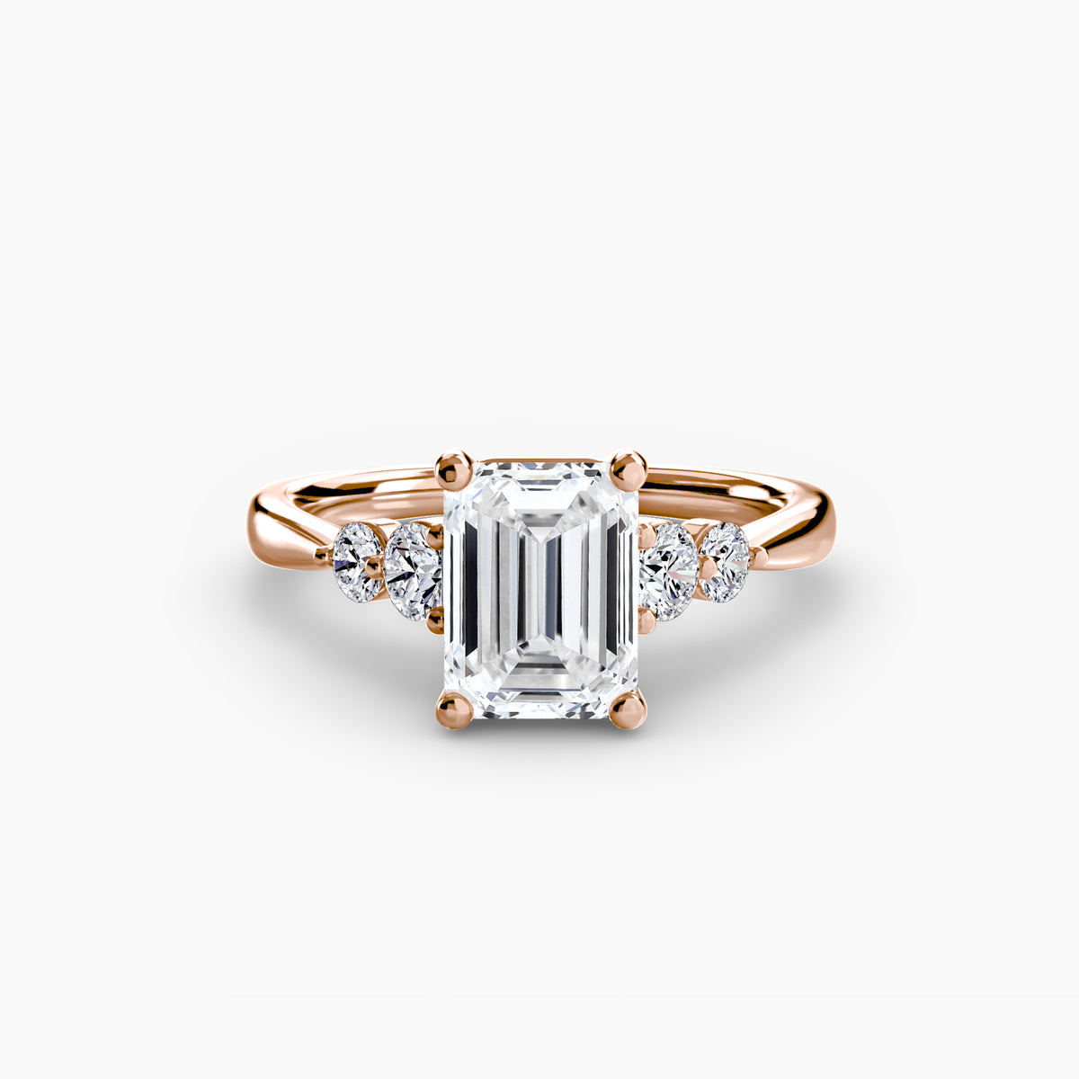 Graduated Side-Stone Solitaire Engagement Ring – The Sabine