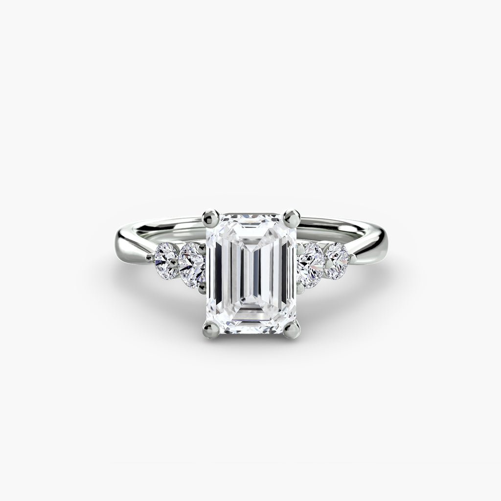 Graduated Side-Stone Solitaire Engagement Ring – The Sabine