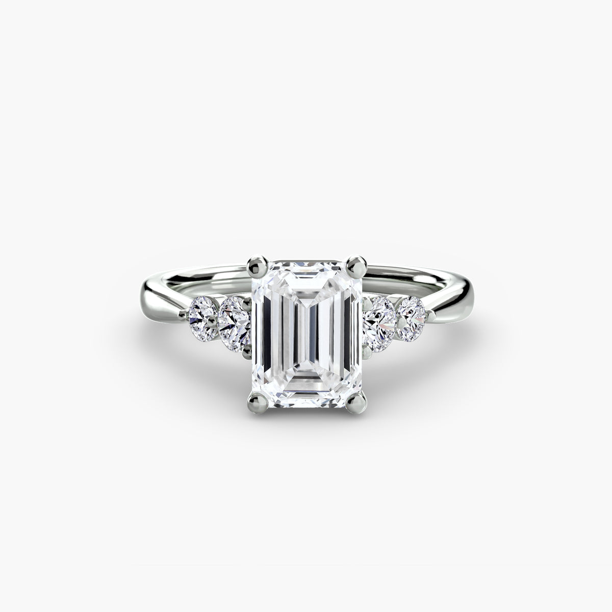 Graduated Side-Stone Solitaire Engagement Ring – The Sabine