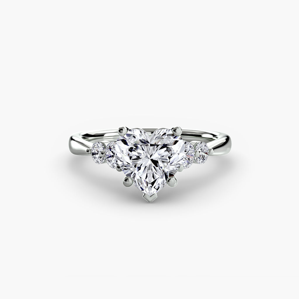 Graduated Side-Stone Solitaire Engagement Ring – The Sabine