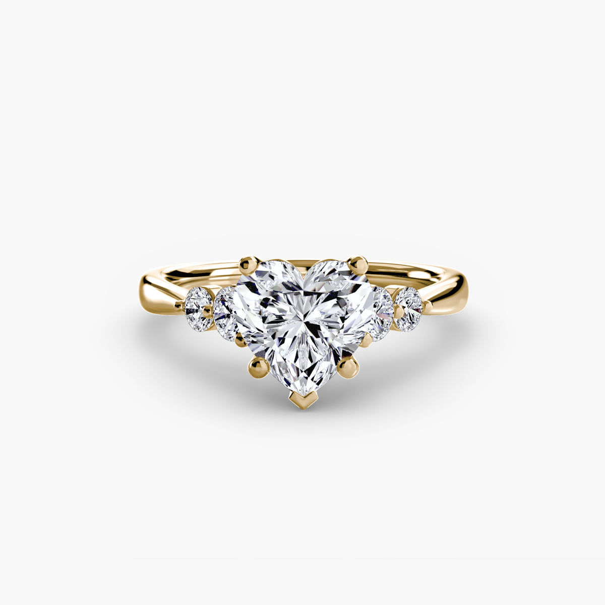 Graduated Side-Stone Solitaire Engagement Ring – The Sabine