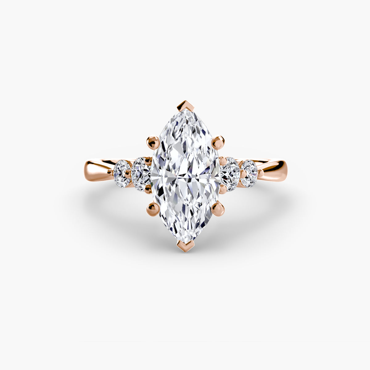 Graduated Side-Stone Solitaire Engagement Ring – The Sabine