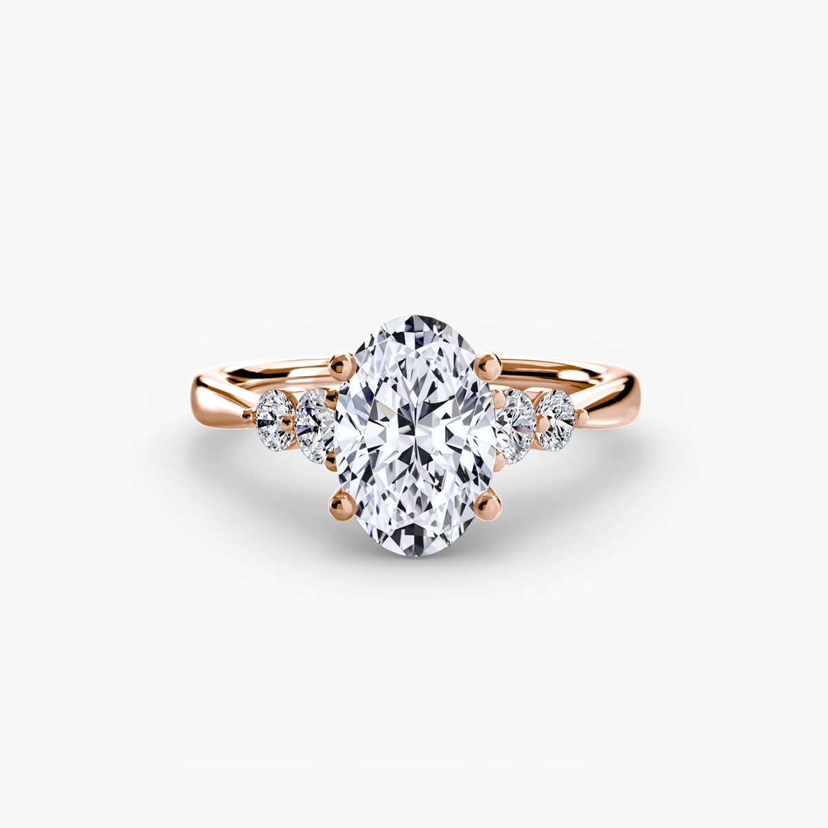 Graduated Side-Stone Solitaire Engagement Ring – The Sabine