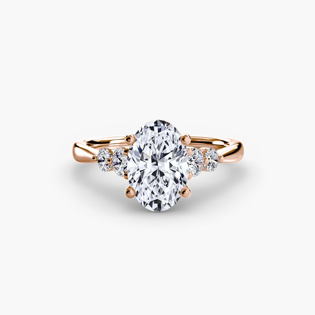 Graduated Side-Stone Solitaire Engagement Ring – The Sabine