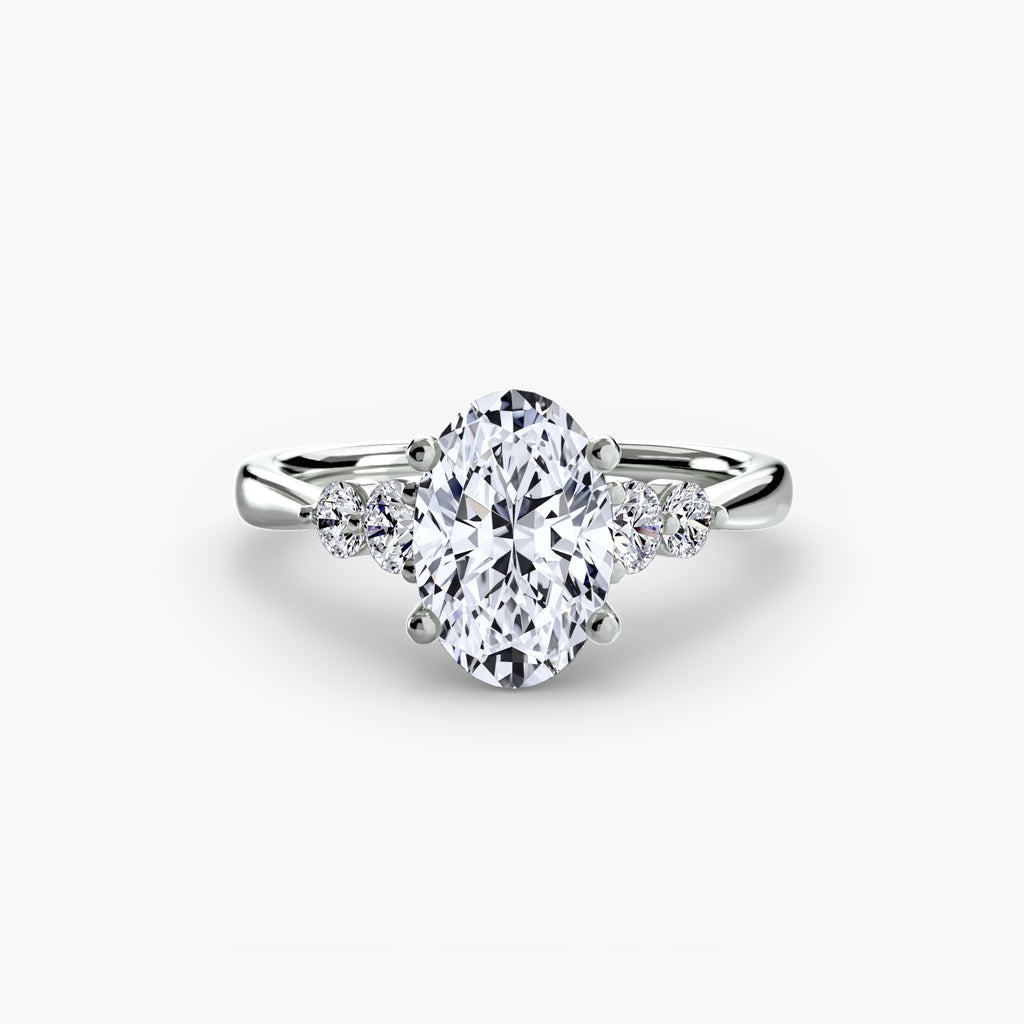 Graduated Side-Stone Solitaire Engagement Ring – The Sabine