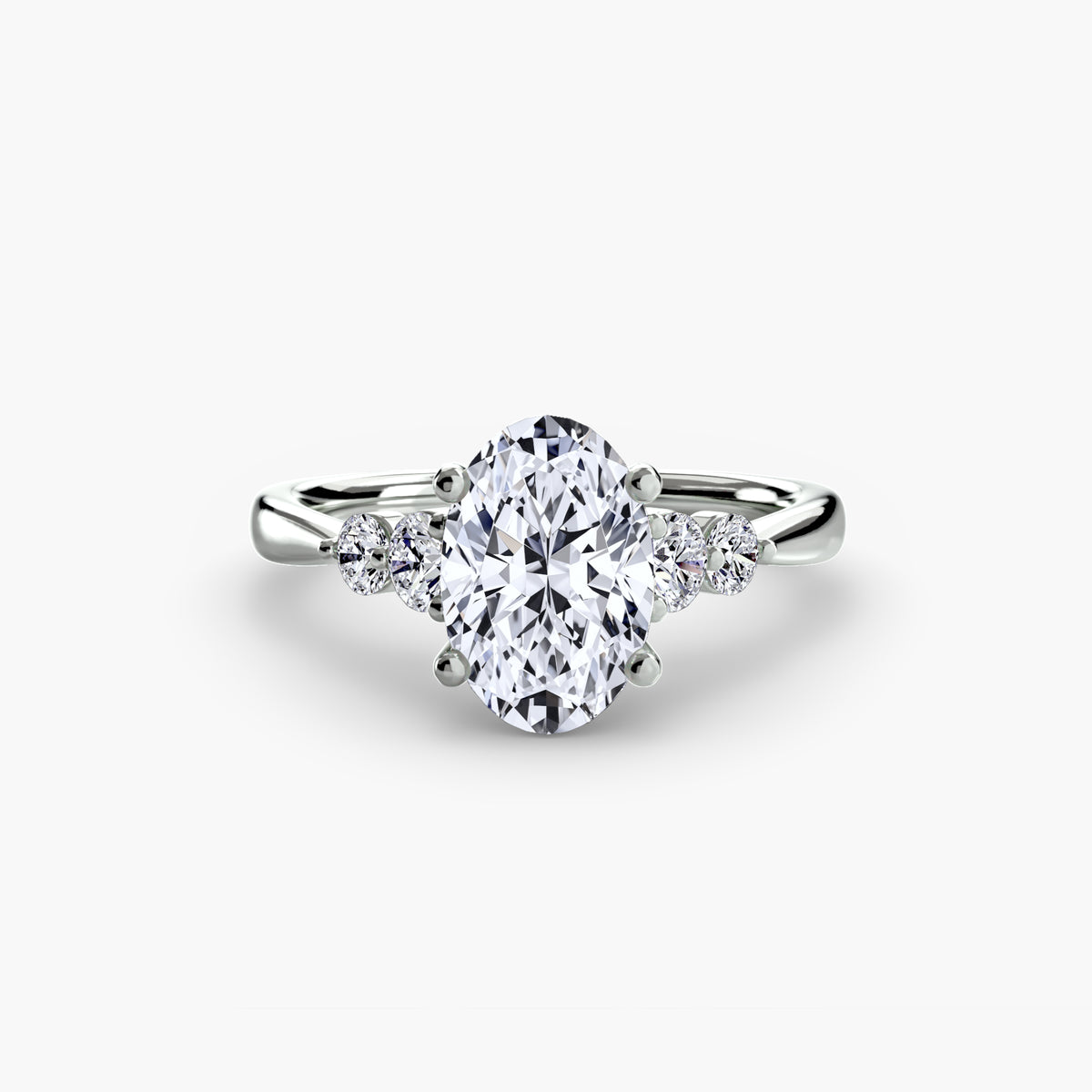 Graduated Side-Stone Solitaire Engagement Ring – The Sabine