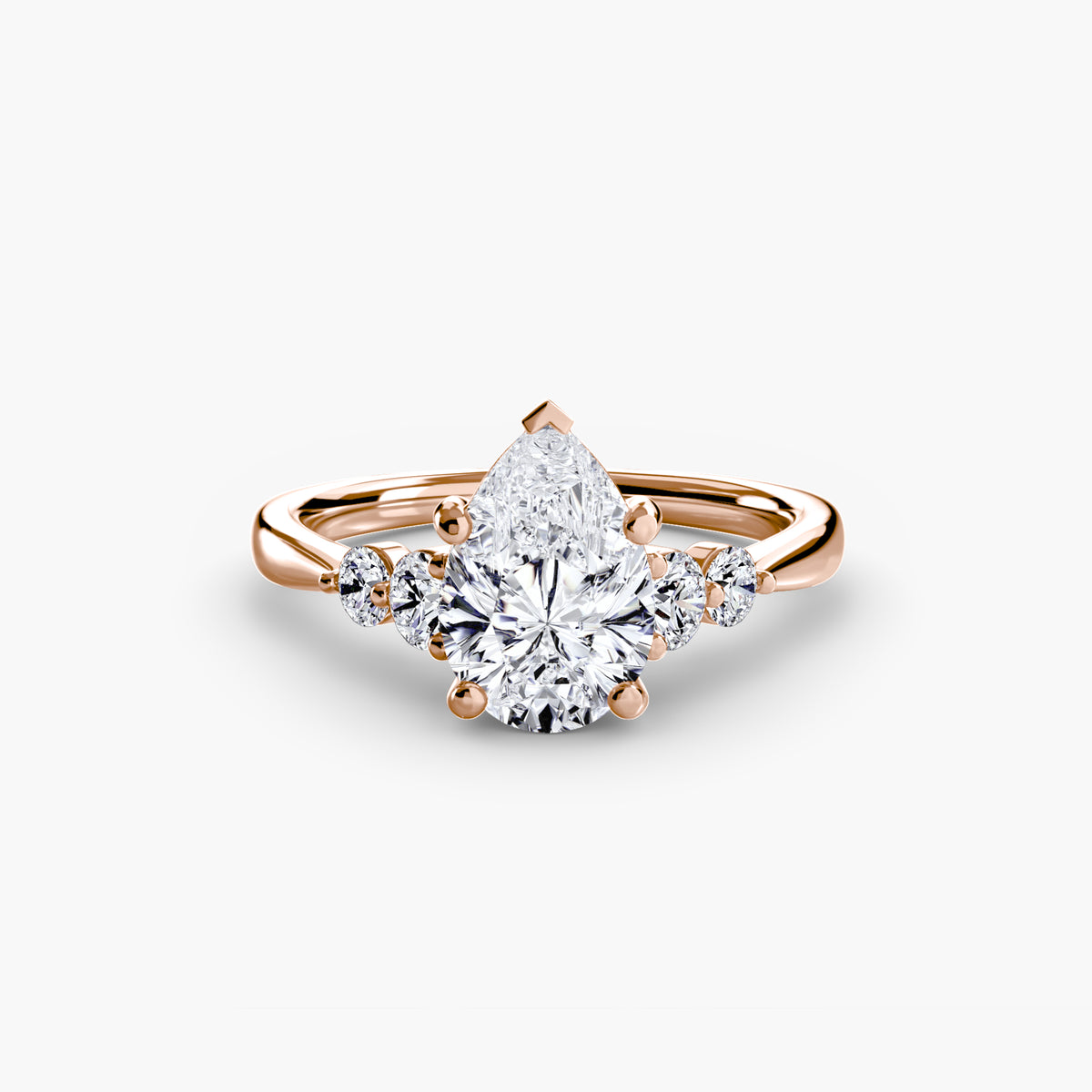 Graduated Side-Stone Solitaire Engagement Ring – The Sabine