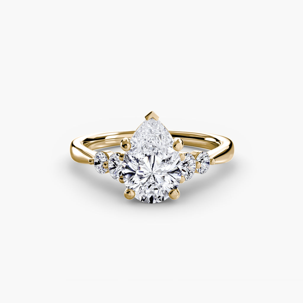 Graduated Side-Stone Solitaire Engagement Ring – The Sabine