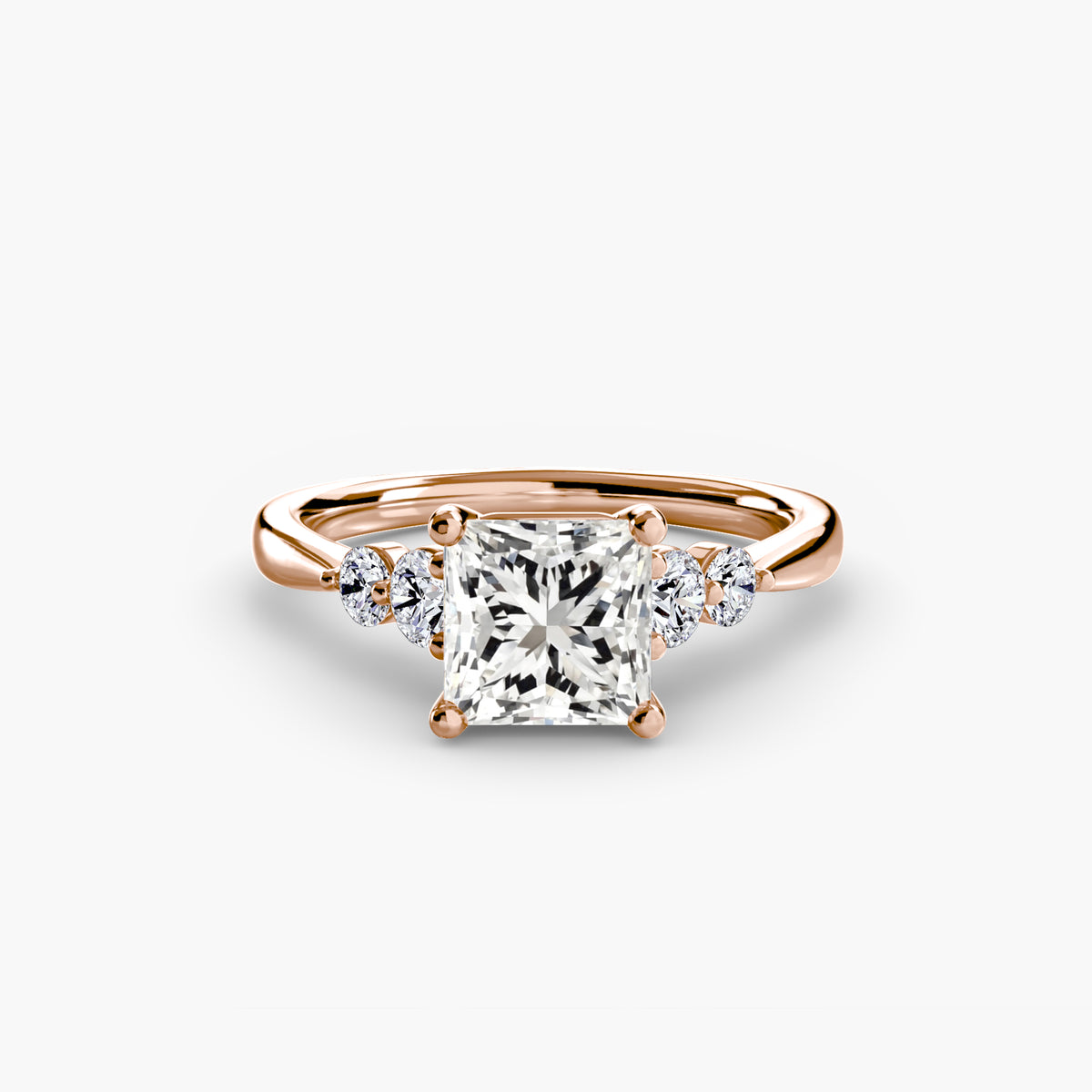 Graduated Side-Stone Solitaire Engagement Ring – The Sabine