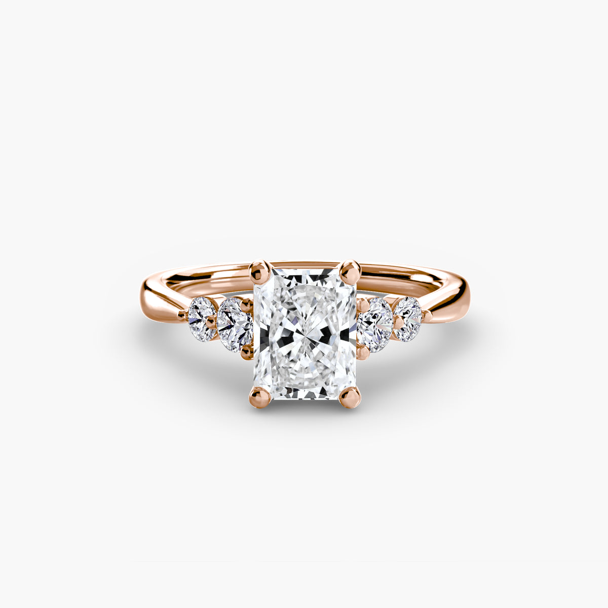 Graduated Side-Stone Solitaire Engagement Ring – The Sabine