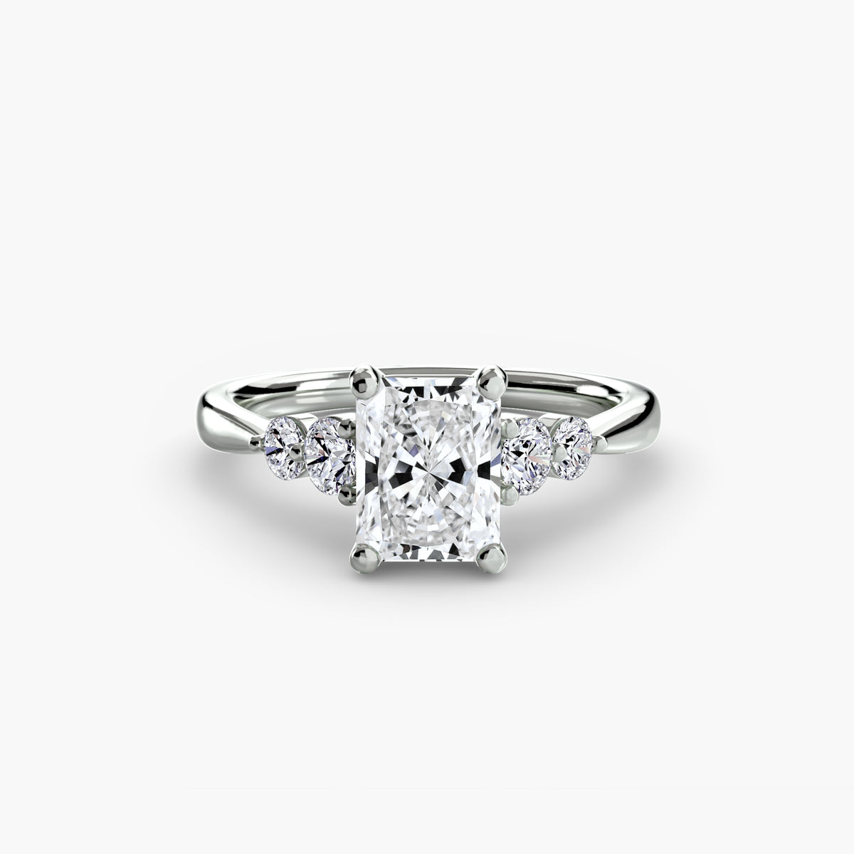 Graduated Side-Stone Solitaire Engagement Ring – The Sabine