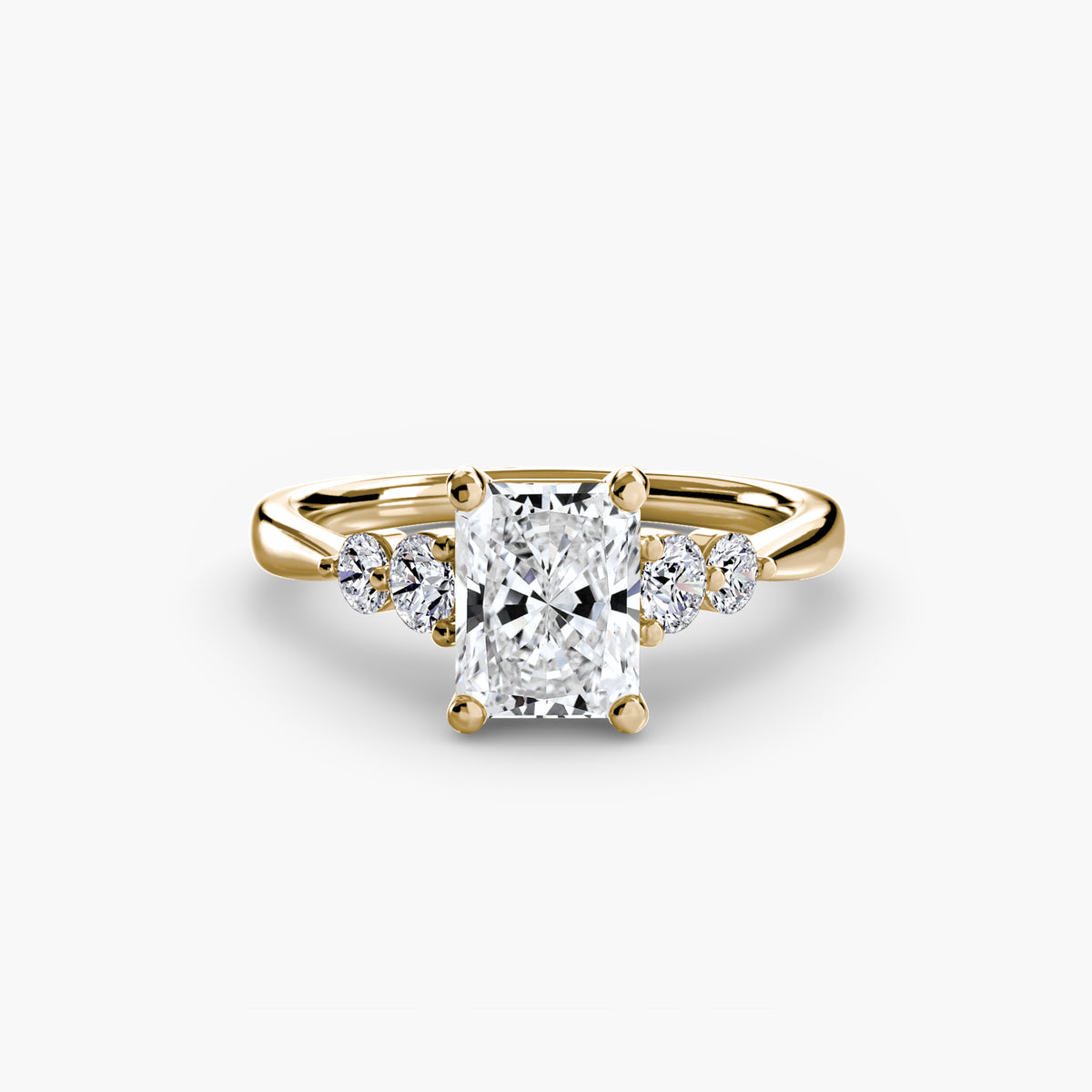 Graduated Side-Stone Solitaire Engagement Ring – The Sabine